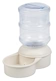 Petmate Le Bistro Waterer with Microban, 1-Gallon Capacity, Bleached Linen