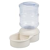 Petmate Le Bistro Waterer with Microban, 1-Gallon Capacity, Bleached Linen