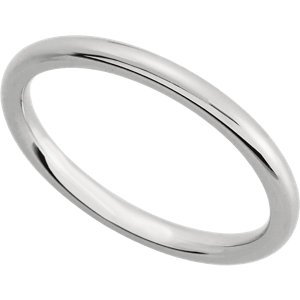 Genuine IceCarats Designer Jewelry Gift 10K White Gold Wedding Band Ring Ring. 02.00 Mm Comfort Fit Band In 10K Whitegold Size 4