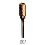 88A Titanium Coated Carbide Bur - 3/32" Shank - Rounded Cylinder Shaped Carbide