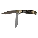Schrade 227UH Uncle Henry 2-Blade Folding Bowie Knife, Yellow