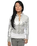Dealers of the Purple Cloth The Metallic Quilted Biker Jacket,Light Jackets for Women