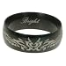 316L Stainless Steel Ring with IP black. Width: 8mm