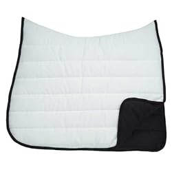 Roma Reversible Softie Wither Relief Dressage Saddle Pad - Black / White
