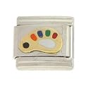 Artist Palette Enamel Italian Charm Link by SUTJI