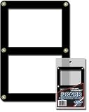 : BCW Double Card Screwdown Holder - Black Border - Baseball, Football, Basketball, Hockey, Nascar, Sportscards, Gaming & Trading Cards Collecting Supplies