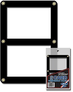 BCW Double Card Screwdown Holder - Black Border - Baseball, Football, Basketball, Hockey, Nascar, Sportscards, Gaming & Trading Cards Collecting Supplies