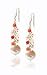  : STERLING SILVER FRESHWATER CULTURED BUTTON PEARL AGATE DANGLE EARRINGS