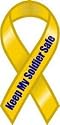 Keep My Soldier Safe Yellow Ribbon Magnet
