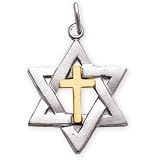Sterling Silver and 14K Gold Filled Two Tone Interfaith Pendant with 24-inch Chain