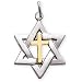 Sterling Silver and 14K Gold Filled Two Tone Interfaith Pendant with 24-inch Chain