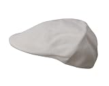 Mens Knitted Golf Gatsby Ascot Newsboy Hat Cap White