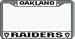 Oakland Raiders NFL Chrome License Plate Frame