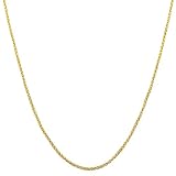 14 Karat Yellow Gold 1-mm Adjustable Wheat Chain (22 Inch)