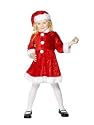 Smiffys Girls Mini Miss Santa Xmas Fancy Dress 6-8 years