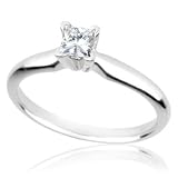 Certified Colorless Diamond Solitaire Ring 3/8ct