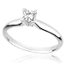 Certified Colorless Diamond Solitaire Ring 3/8ct
