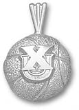 Xavier Musketeers Solid Sterling Silver ''XU'' Basketball Pendant