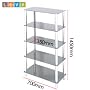Levv 5 Tier Glass Shelving Unit with Chrome Legs -&hellip by Levv