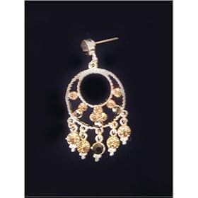 Double Ring Black Crystal Earrings