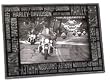 Harley-Davidson&reg; Repeat Pattern Frame. Resin frame. Debossed Harley-Davidson&reg; graphics repeat in various sizes. 4" X 6". 99334-08V