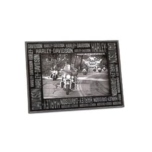 Harley-Davidson� Repeat Pattern Frame. Resin frame. Debossed Harley-Davidson� graphics repeat in...