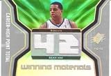 2007 SPx Authentic Sean May Dual Game-Worn Jersey Card