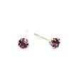 February Birthstone Stud Fashion Earrings, Amethyst Crystal