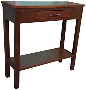 Foyer table with drawer and shelf