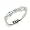Sterling Silver Ring with Aquamarine CZ- Size: 4-10, 5