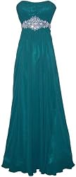 Best Strapless Chiffon Goddess Gown Prom Dress Formal Junior Plus Size 4X Teal to buy