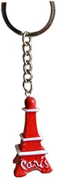NEW PLEASURE Creative Resins Gifts The Eiffel Tower Keychain (Red)