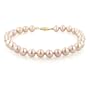 14k Yellow Gold 6.5-7mm Pink Freshwater Cultured AA Quality Pearl Bracelet, 8"