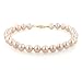 14k Yellow Gold 6.5-7mm Pink Freshwater Cultured AA Quality Pearl Bracelet, 8"