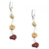 Cultured Freshwater Dyed Pearl Sterling Silver Drop Earrings
