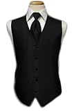 Tuxedo Vest - Venetian Collection Black with Coordinating Bowtie (60-62 4xlarge) (34-38 small)