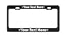 Personalized Custom Made BLACK Arial Metal License Plate Frame