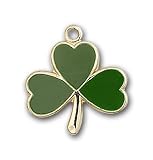 Gold Filled Shamrock Pendant with Gold Filled Lite Curb Chain 18 inch