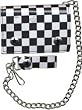 Black and White Checkered Trifold Wallet