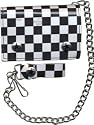 Black and White Checkered Trifold Wallet