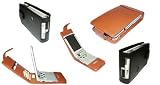 Computer : Sony Clié NX70, NX70V, NX60 3E/Piel Frama Luxury Leather Case - Black/Tan