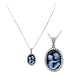 SS Framed Mother Holding Child Pendant & Chain 18