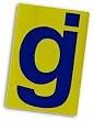 GLASSJAW - Blue GJ Logo - Yellow Sticker