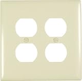  : Pass & Seymour #TPJ82ICC10 Ivory 2G Double DPLX Plate