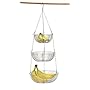 RSVP Chrome 3 Tier Hanging Woven Wire Fruit Basket