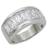 2.7 Carats Baguette CZ Wedding Band
