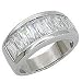 2.7 Carats Baguette CZ Wedding Band