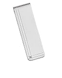Sterling Silver Rectangular Money Clip w/ Diamond Accent