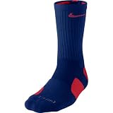 Nike Dri-Fit Elite Basketball Socks (Large, COLLEGE NAVY/UNIVERSITY RED//UNIVERSITY RED)