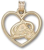 Colorado Avalanche Logo Heart 14K Charm/Pendant